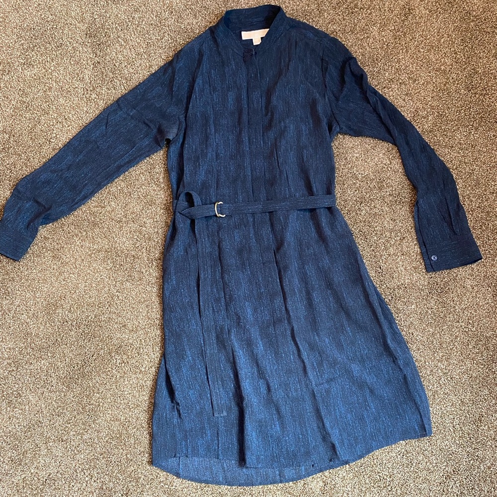 Michael Kors Mock Neck Shirt Dress SZ M